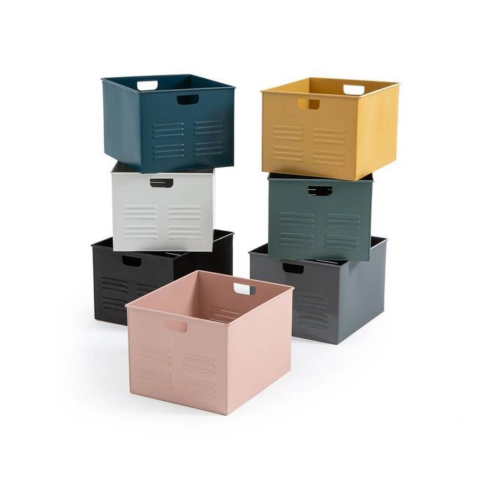 Металлический ящик Hiba черного цвета - лучшие Декоративные коробки в INMYROOM