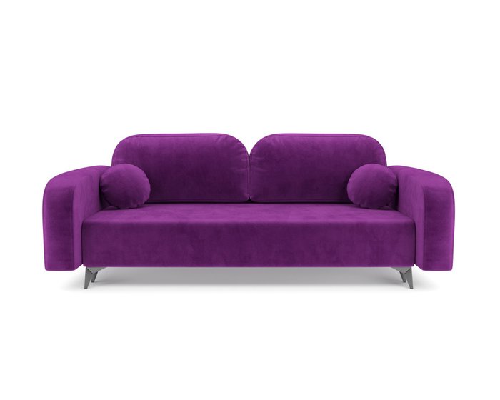 Прямой диван-кровать Цюрих фиолетового цвета - купить Прямые диваны по цене 39590.0