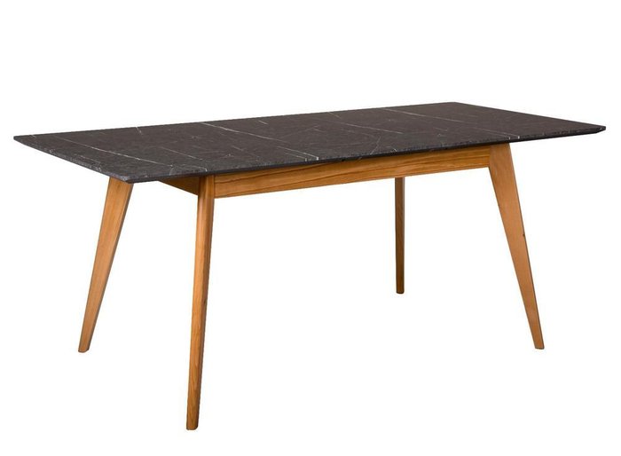 Раскладной обеденный стол Лунд со столешницей цвета графит - купить Обеденные столы по цене 32050.0