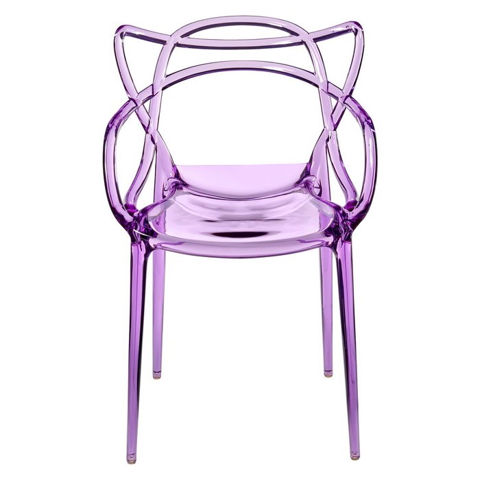 Набор из четырех стульев сиреневого цвета с подлокотниками - лучшие Обеденные стулья в INMYROOM