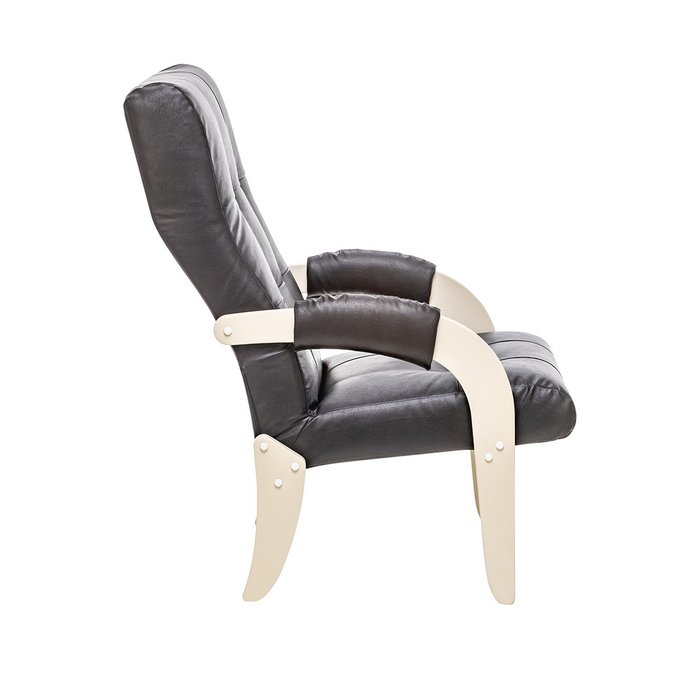 Кресло Спринг в обивке из экокожи черного цвета - лучшие Интерьерные кресла в INMYROOM
