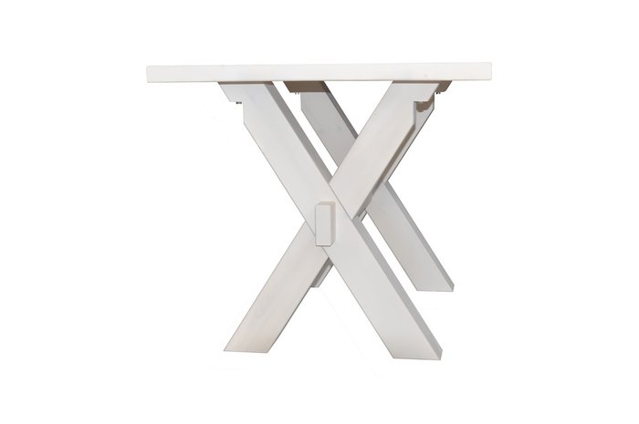 Обеденный стол из массива сосны Акадия в белом цвете - лучшие Обеденные столы в INMYROOM