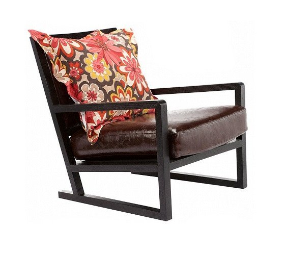 Кресло Braiton из дерева и экокожи - купить Интерьерные кресла по цене 29000.0