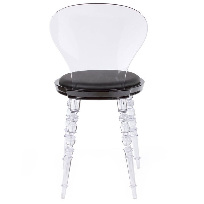 Стул Babel чёрного цвета с прозрачными ножками - купить Обеденные стулья по цене 11160.0