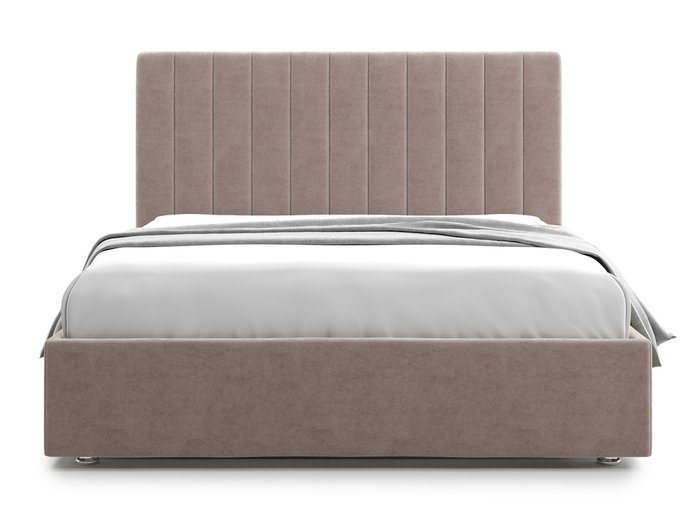 Кровать Premium Mellisa 160х200 коричнево-бежевого цвета с подъемным механизмом - купить Кровати для спальни по цене 73400.0
