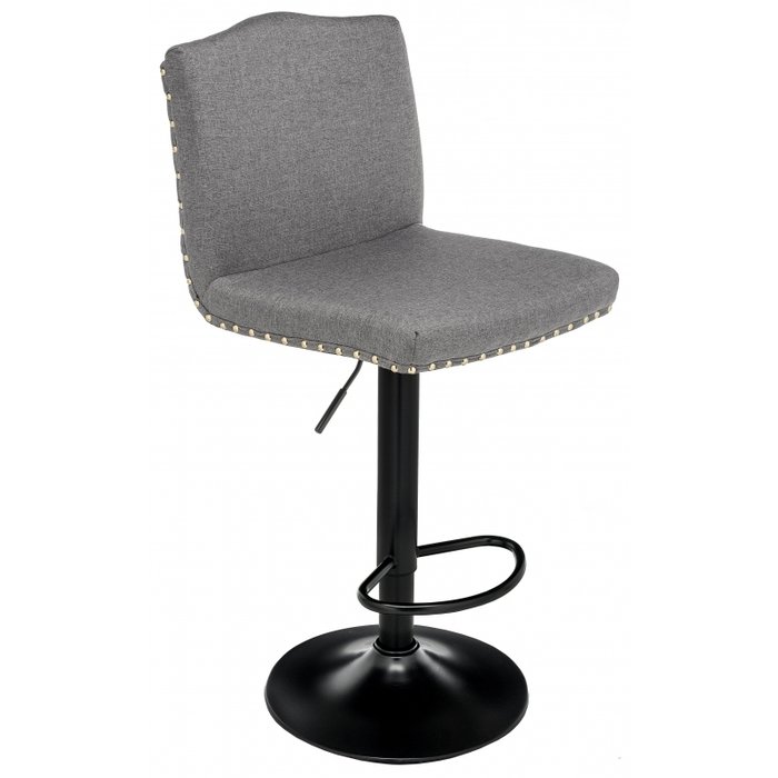 Барный стул Crown grey fabric серого цвета