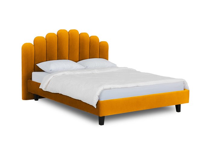 Кровать Queen Sharlotta L горчичного цвета 160х200