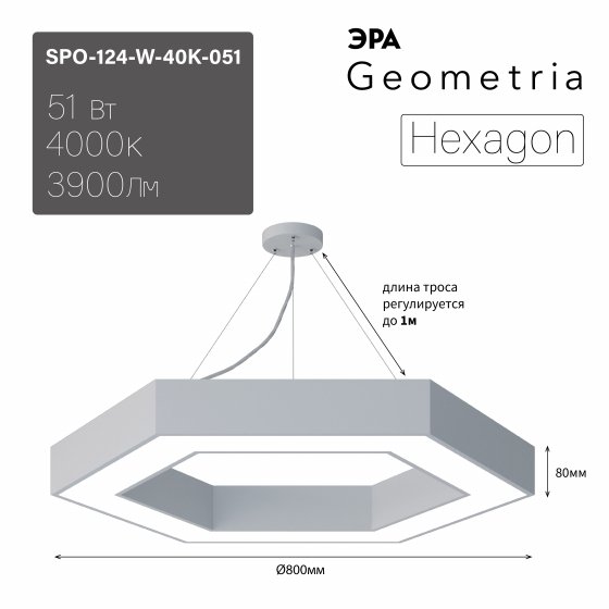 Подвесной светильник Geometria Б0058882 (пластик, цвет белый) - лучшие Подвесные люстры в INMYROOM