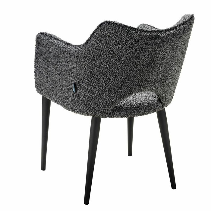 Стул Ralf Vent темно-серого цвета с черными ножками - лучшие Обеденные стулья в INMYROOM