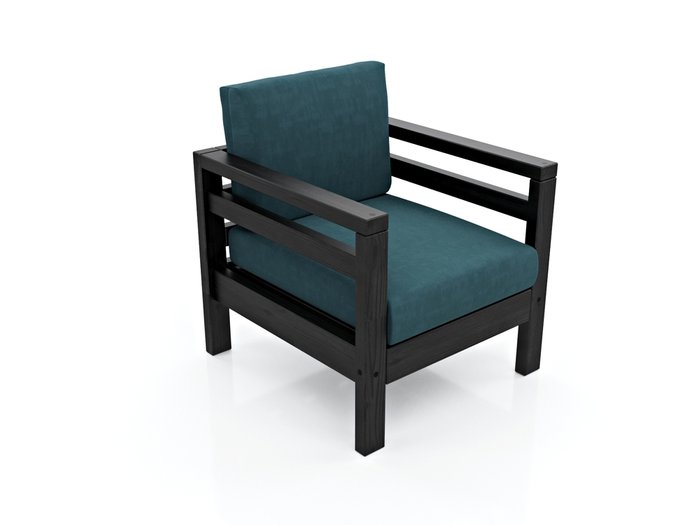 Кресло Домино темно-голубого цвета - лучшие Интерьерные кресла в INMYROOM