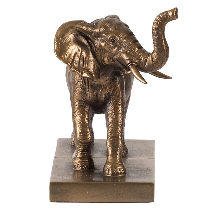 Набор из двух держателей для книг Слон золотого цвета - лучшие Фигуры и статуэтки в INMYROOM