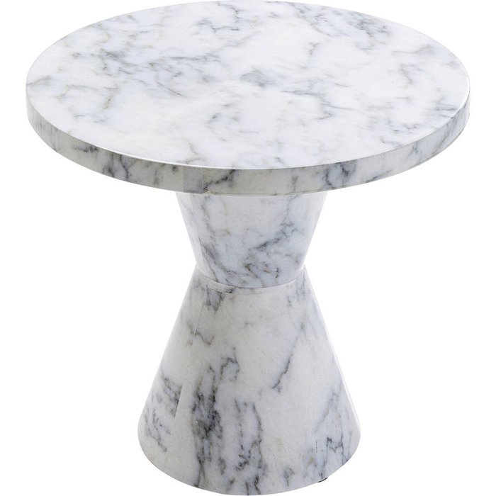 Столик приставной Marble белого цвета