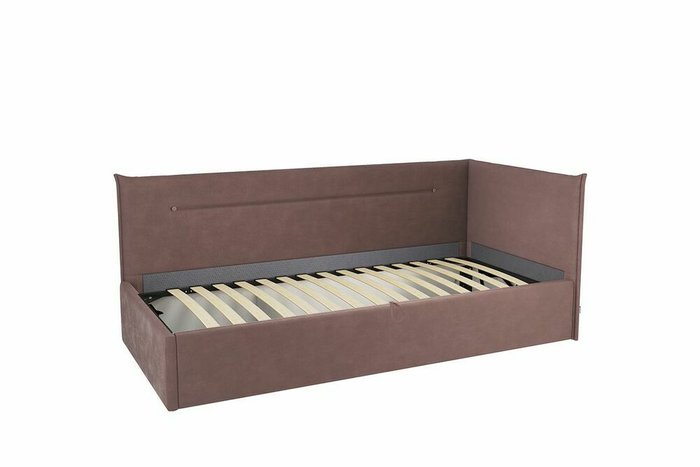Кровать Альба 90х200 коричневого цвета с подъемным механизмом - купить Кровати для спальни по цене 27090.0