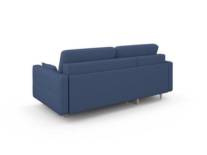Угловой диван-кровать Берни темно-синего цвета - купить Угловые диваны по цене 106000.0