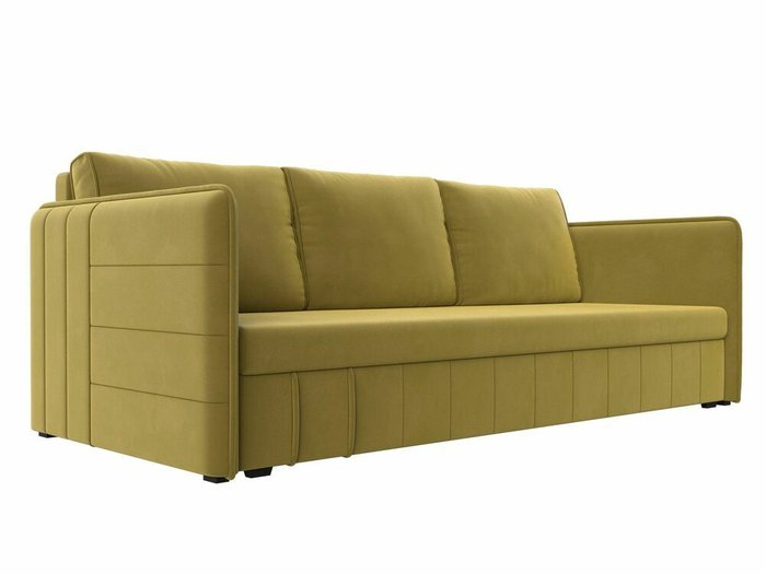 Прямой диван-кровать Слим желтого цвета