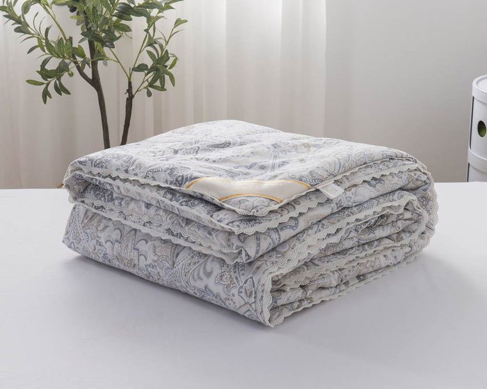 Одеяло Роуз 200х220 бежевого цвета - купить Одеяла по цене 8904.0