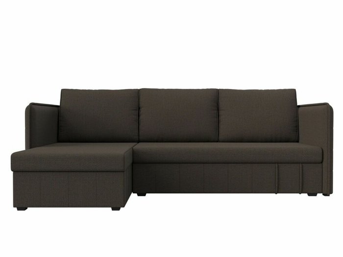Угловой диван-кровать Слим темно-коричневого цвета левый угол - купить Угловые диваны по цене 28999.0