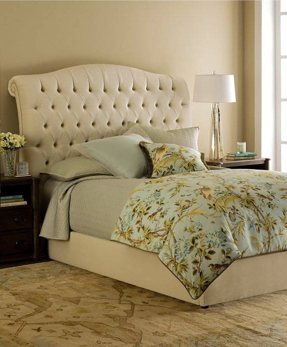 Кровать Zea с обивкой из льна 180х200 бежевого цвета - купить Кровати для спальни по цене 106830.0