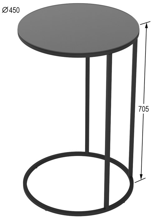 Стол кофейный Остин черного цвета - купить Кофейные столики по цене 4131.0
