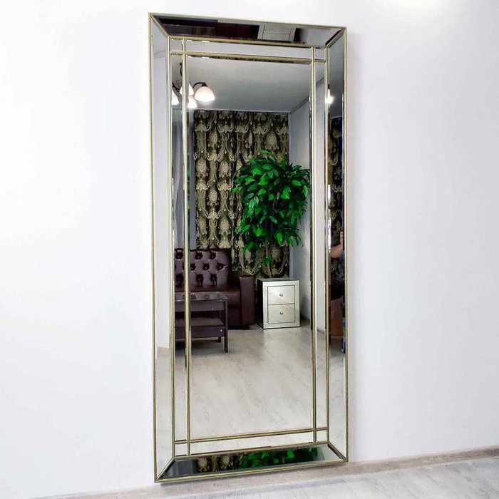 Настенное зеркало Louis 80x180 в раме золотого цвета - купить Настенные зеркала по цене 68300.0