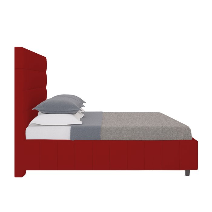Кровать Shining Modern Велюр Красный 160х200 - купить Кровати для спальни по цене 102000.0