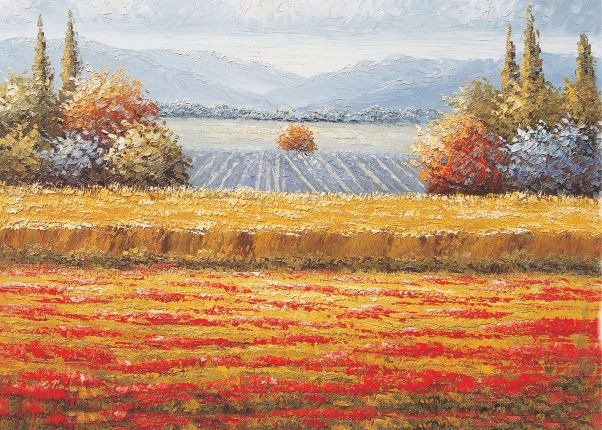 Декоративная картина на холсте "Осеннее поле"