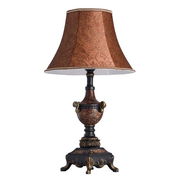 Настольная лампа Версаче с оранжевым плафоном