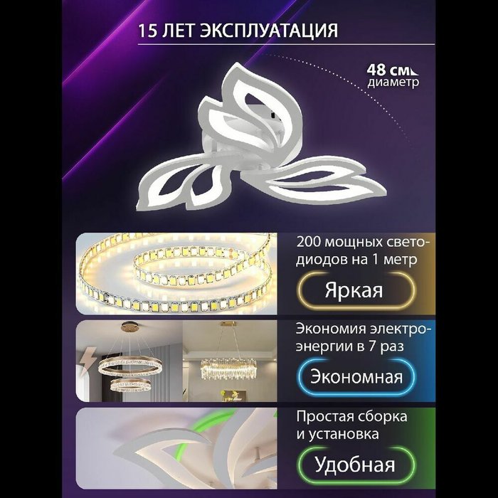 Потолочная люстра LED LAMPS 81426 (акрил, цвет белый) - лучшие Потолочные люстры в INMYROOM Потолочная люстра LED LAMPS 81426 (акрил, цвет белый) - лучшие Потолочные люстры в INMYROOM