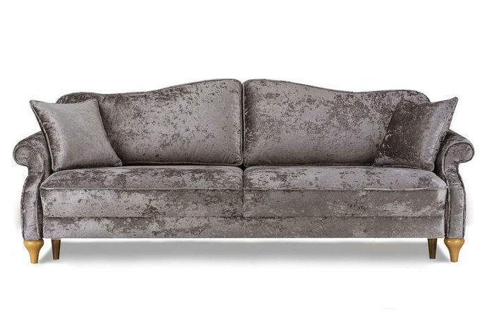 Прямой диван-кровать Бьюти Премиум коричневого цвета