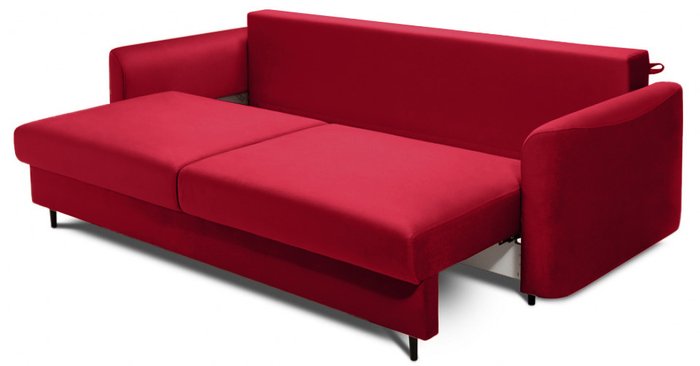 Прямой диван-кровать Уэрт Лайт красного цвета - купить Прямые диваны по цене 56400.0