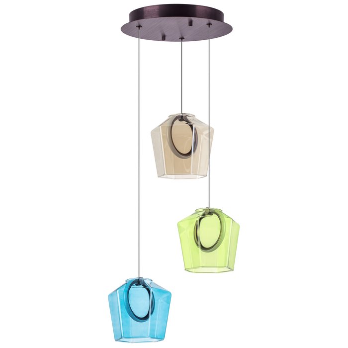 Люстра CARAMELLO LED 3х6W 330LM КОФЕЙНЫЙ/МУЛЬТИКОЛОР 3000K Люстра CARAMELLO LED 3х6W 330LM КОФЕЙНЫЙ/МУЛЬТИКОЛОР 3000K