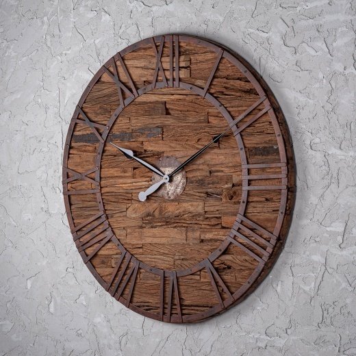 Часы настенные из антикварного дерева - купить Часы по цене 35500.0