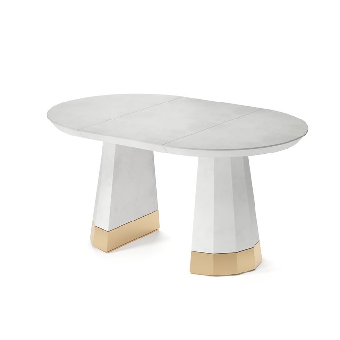 Раздвижной обеденный стол Фаварис белого цвета - купить Обеденные столы по цене 187165.0