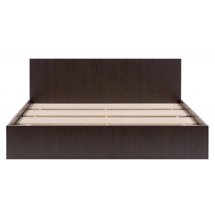 Кровать Адайн 160х200 темно-коричневого цвета без подъемного механизма - лучшие Кровати для спальни в INMYROOM Кровать Адайн 160х200 темно-коричневого цвета без подъемного механизма - лучшие Кровати для спальни в INMYROOM