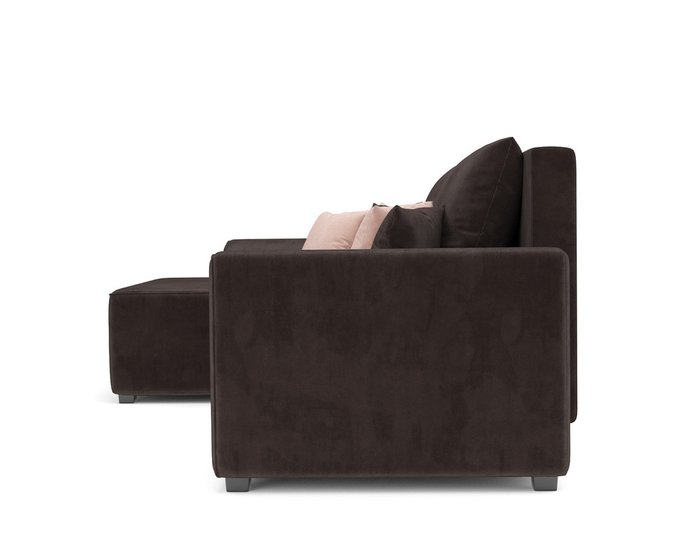 Угловой диван-кровать Каскад коричневого цвета левый угол - лучшие Угловые диваны в INMYROOM