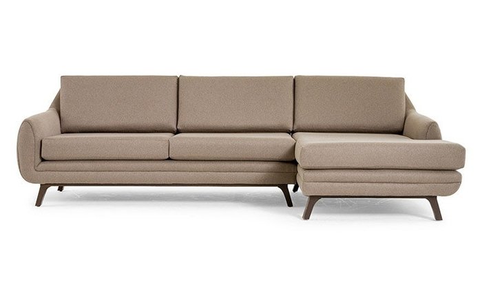 Модульный угловой диван бежевого цвета