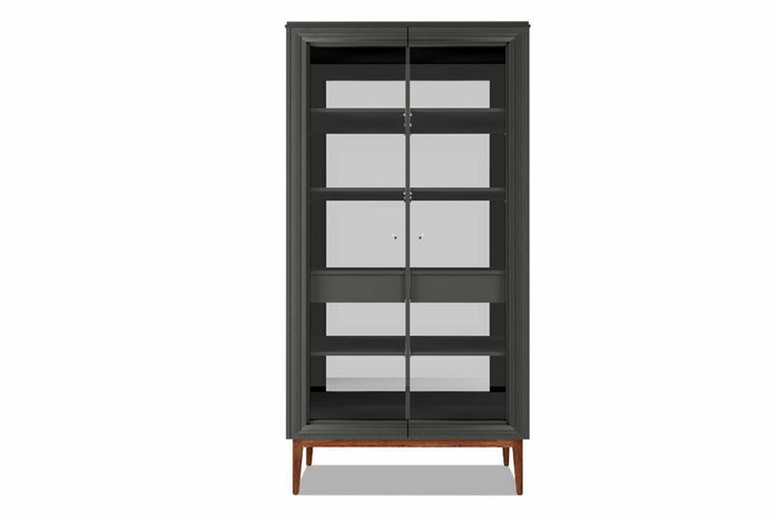 Книжный шкаф Сакраменто черно-серого цвета - купить Книжные шкафы по цене 182235.0