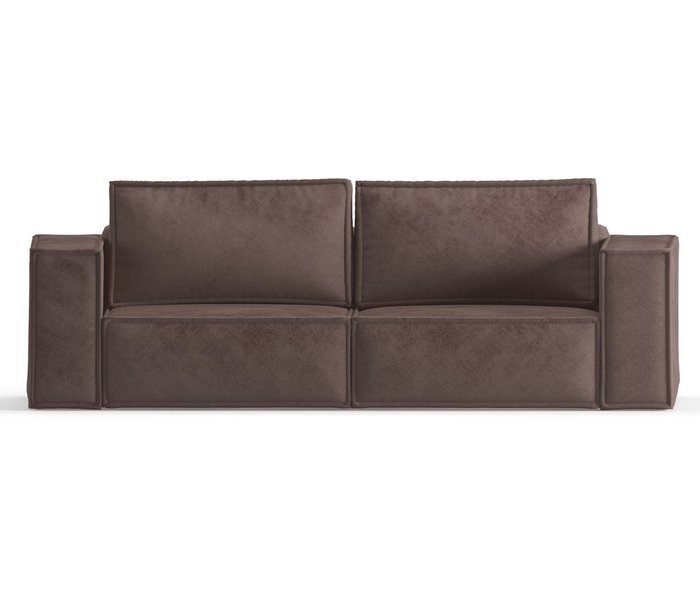 Диван-кровать из велюра Ли Рой светло-коричневого цвета - купить Прямые диваны по цене 41590.0