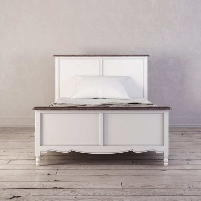 Кровать односпальная Leblanc белого цвета 120х200 - купить Кровати для спальни по цене 152240.0