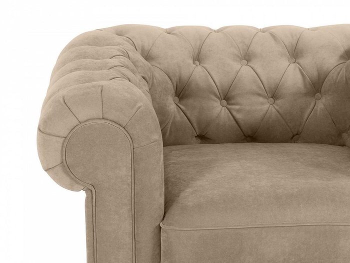 Кресло Chesterfield серо-бежевого цвета - лучшие Интерьерные кресла в INMYROOM