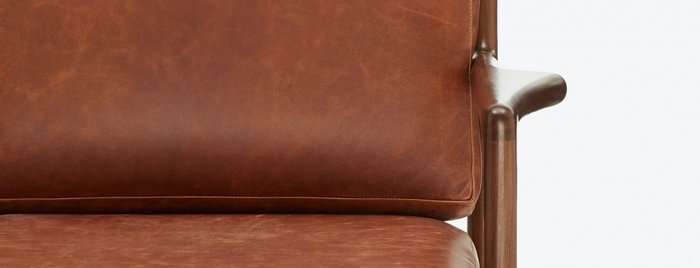 Кресло коричневого цвета с обивкой из кожи - лучшие Интерьерные кресла в INMYROOM