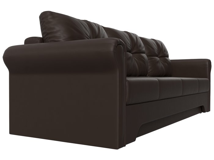 Прямой диван-кровать Европа темно-коричневого цвета (экокожа) - лучшие Прямые диваны в INMYROOM