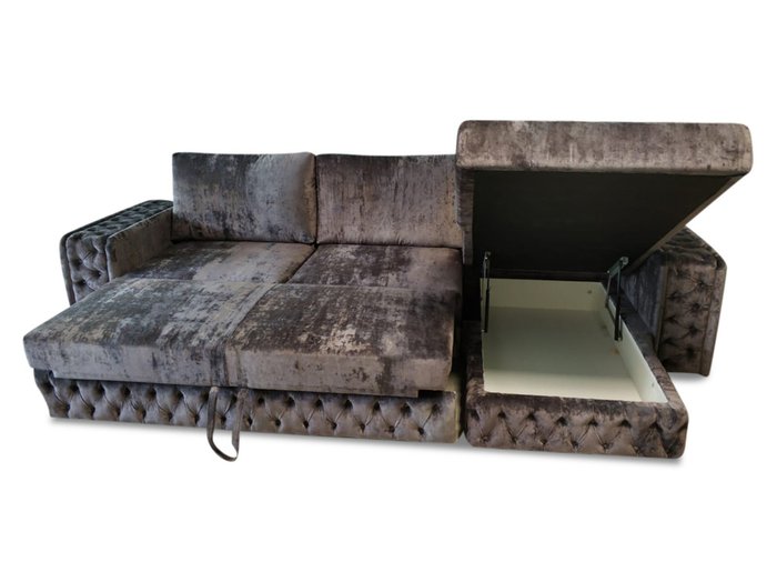 Угловой диван-кровать Прадо черного цвета - лучшие Угловые диваны в INMYROOM