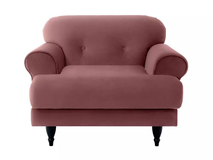 Кресло Italia темно-розового цвета с черными ножками - купить Интерьерные кресла по цене 44910.0