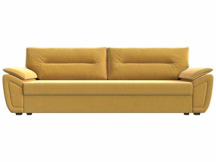 Прямой диван-кровать Нэстор Лайт желтого цвета - купить Прямые диваны по цене 29999.0