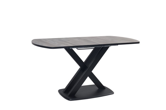 Раздвижной обеденный стол Саен черно-серого цвета