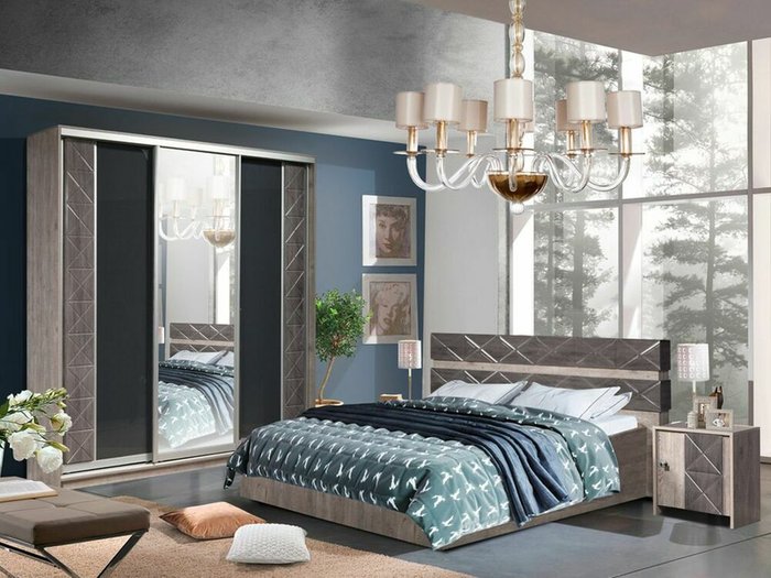 Кровать Монако 160х200 цвета графит - лучшие Кровати для спальни в INMYROOM
