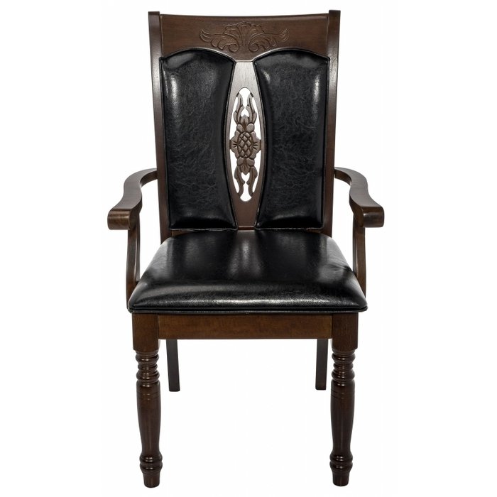 Кресло-стул Gala dirty oak / black из массива гевеи - купить Обеденные стулья по цене 13370.0