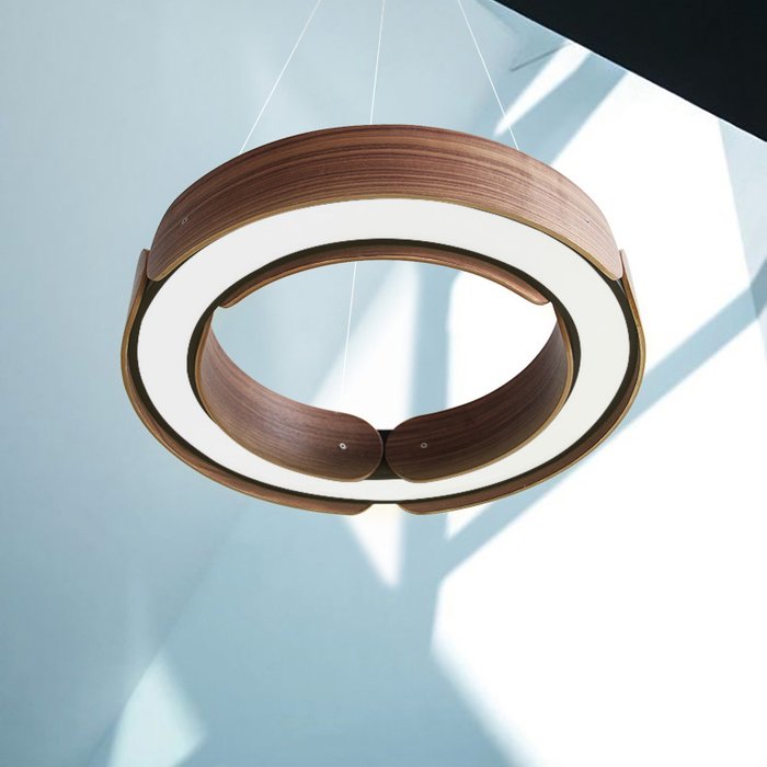 Подвесной кольцевой светильник RANGE 1 D70 Red wood - лучшие Подвесные люстры в INMYROOM