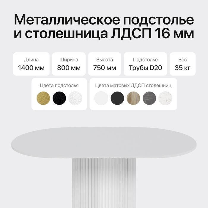 Обеденный стол Trubis Wood 140 с металлическим белым подстольем и белой столешницей - лучшие Обеденные столы в INMYROOM Обеденный стол Trubis Wood 140 с металлическим белым подстольем и белой столешницей - лучшие Обеденные столы в INMYROOM